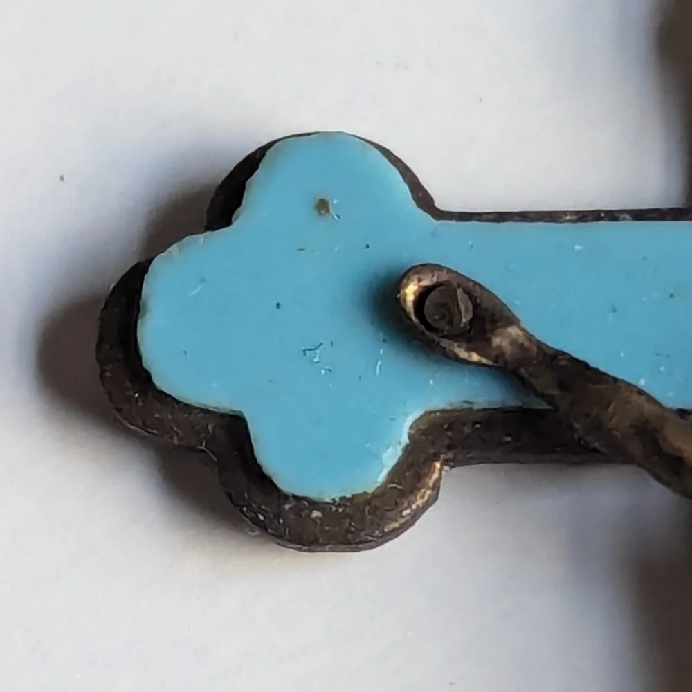 Antique crucifix Jesus on the cross necklace pendant charm, early 1900s - Picture 10 of 14